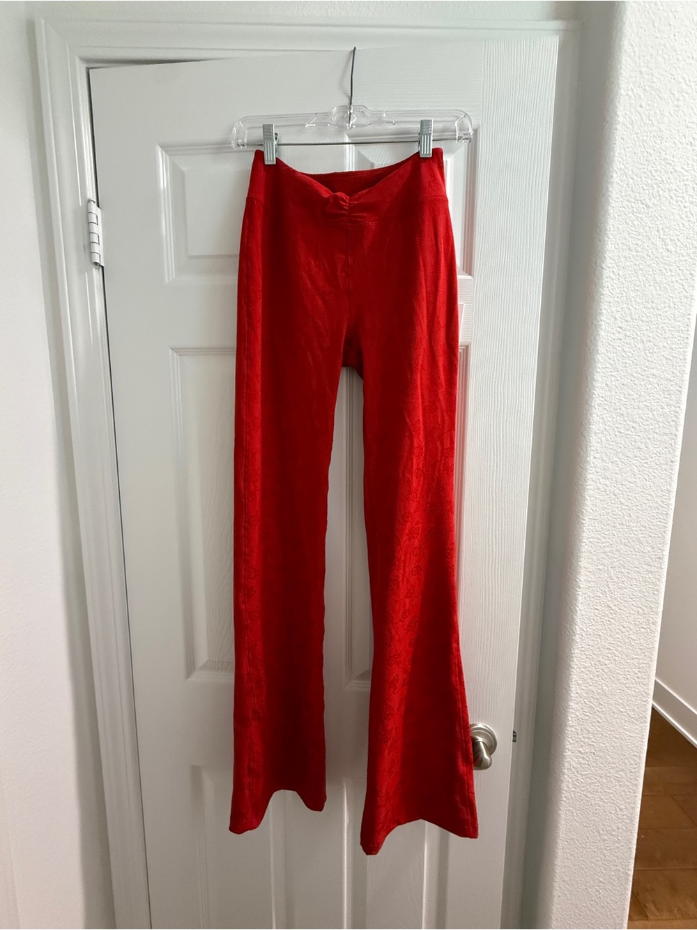 Frankie's Bikinis Clementine Shine Jacquard Legging Red size M